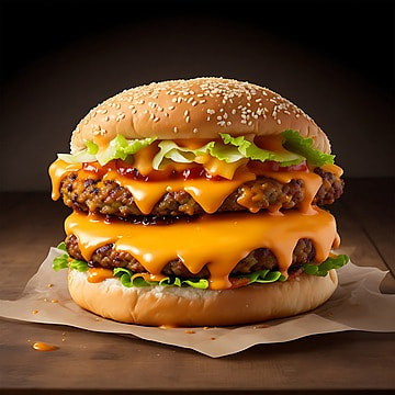 ساندوتش برجر تربو بيض وجبنة